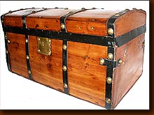 Antique Trunk Jenny Lind is Flat Top or Dome Top with a Shadow Box and Steamer  Trunks Make the perfect military retirement gifts for military promotions,  enlisted or officer